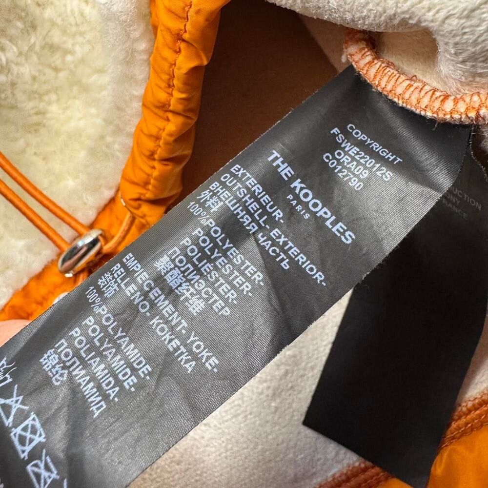 NEW The Kooples x SPORT RARE Activewear Cropped Teddy Zip-Up Fleece — L/XL - Picture 8 of 8